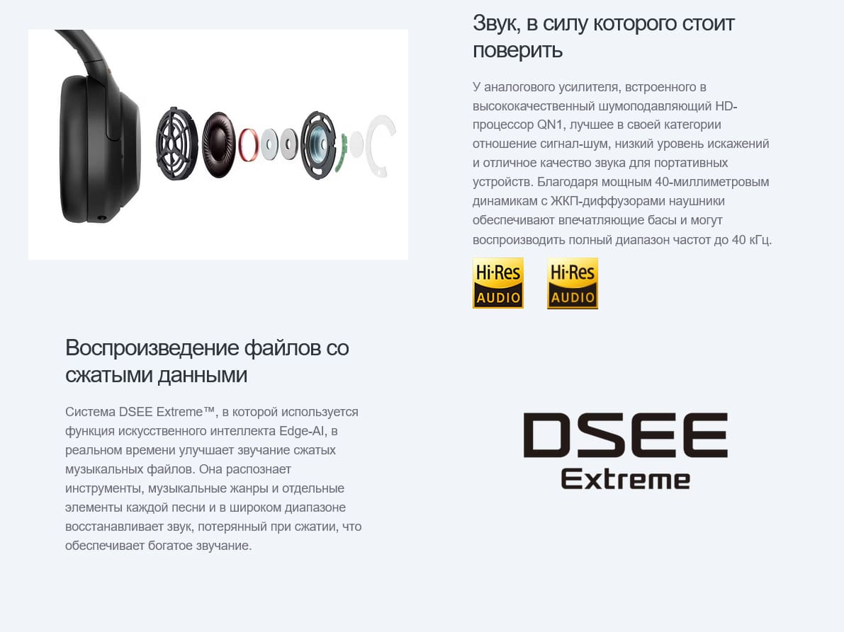 Беспроводные наушники с шумоподавлением WH-1000XM4 Sony hi-store